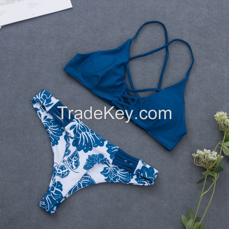 swimwear women sexy bikini beachwear two piece nylon plus size manufacturing OEM