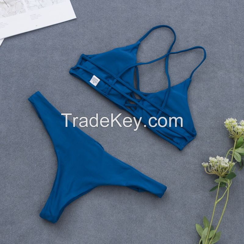 swimwear women sexy bikini beachwear two piece nylon plus size manufacturing OEM