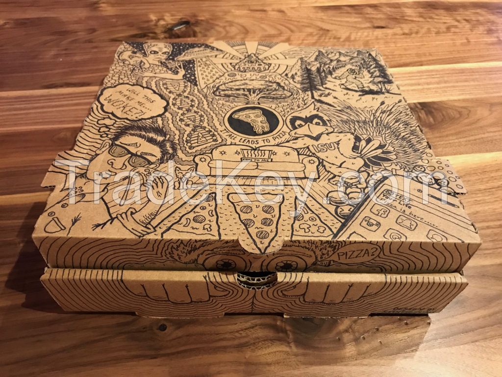 Custom Corrugated Paper Pizza Box