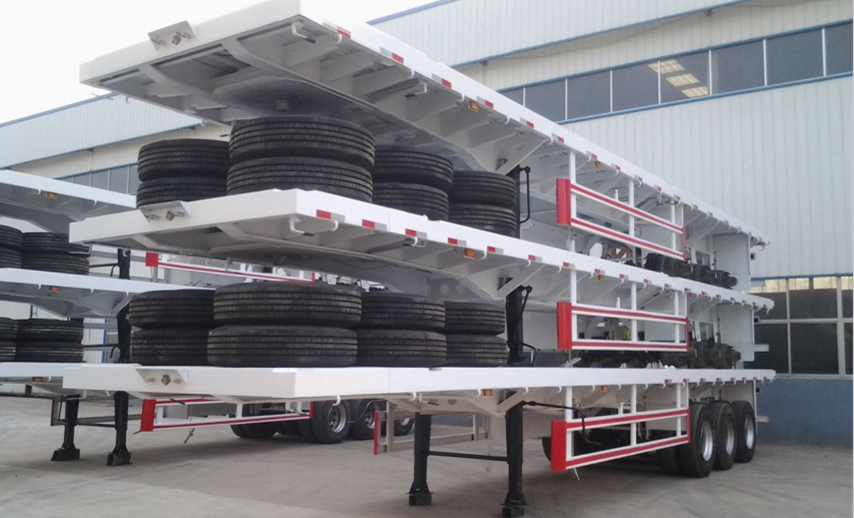 Flatbed trailer for 20ft/40ft/45ft