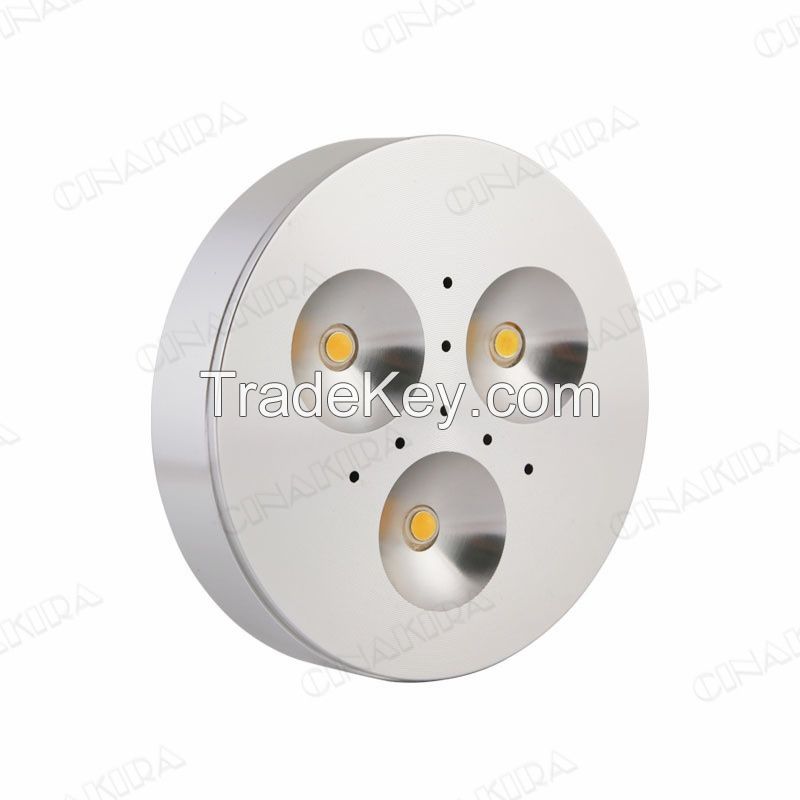 12v Led Cabinet Puck Light Hardwired Bulbs Kit Boat Ceiling Low Voltage Slim Aluminum Round Ultra Thin 3w Manufacturers