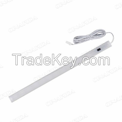 Under Cabinet Lights Touch Activated and Dimmable Aluminum LED Bar for Kitchen Workbench and Desk Warm White 3000K Plug-in