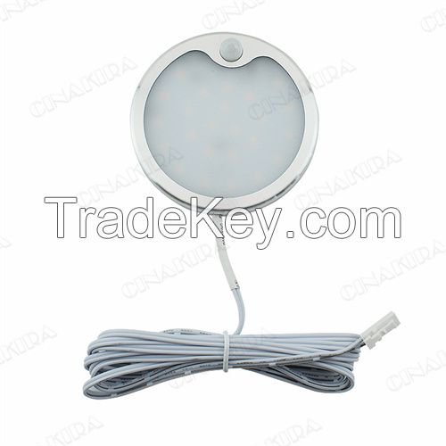 12v Round Ultra Thin 3w Warm White Cool White Led Under Cabinet Lighting Slim Aluminum Puck Lights For Counter Clos