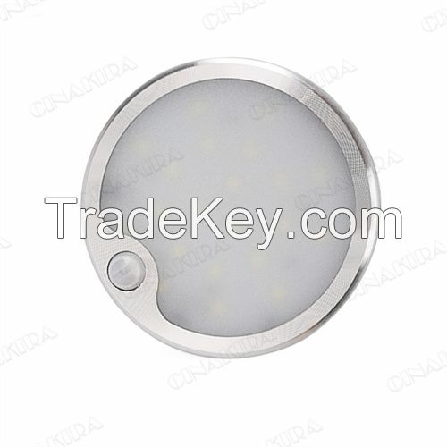 12v Round Ultra Thin 3w Warm White Cool White Led Under Cabinet Lighting Slim Aluminum Puck Lights For Counter Clos