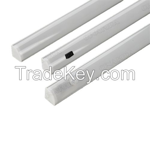 Touch Activated and Dimmable Aluminum LED Cabinet Corner Light Bar Rigid Bar Kit for Kitchen Counter Shelf Showcase Display Lighting 