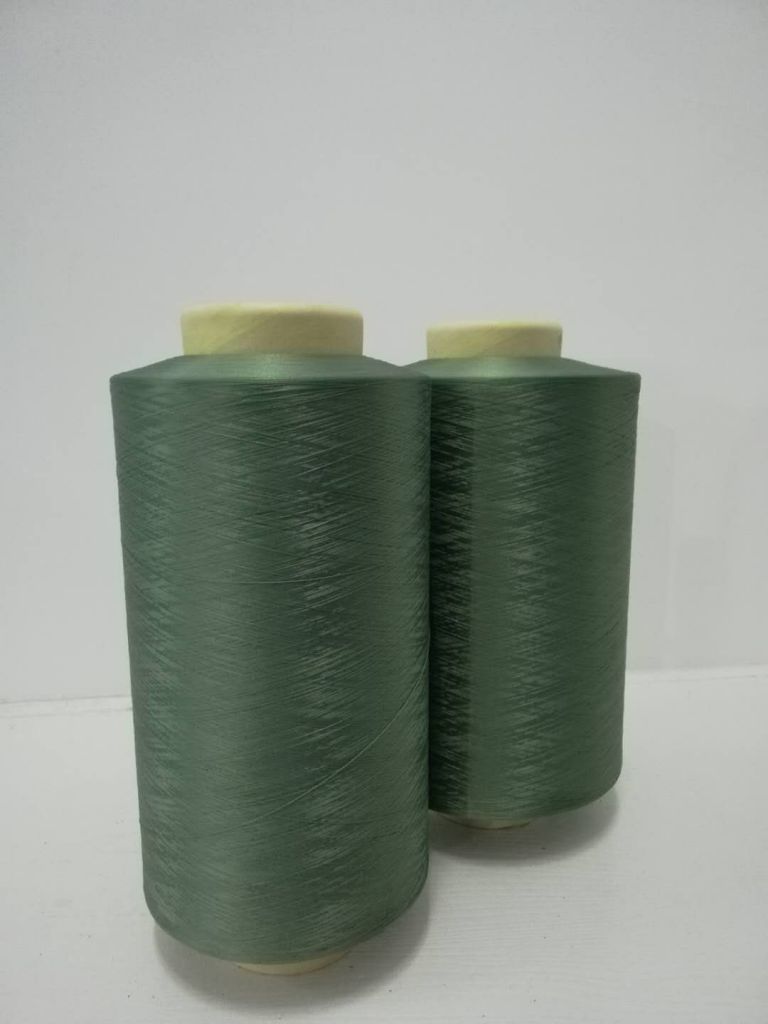 Recycled Polyester 150D/36F DTY Air Intermingled Semi Dull kniting weaving colorful dyed yarn