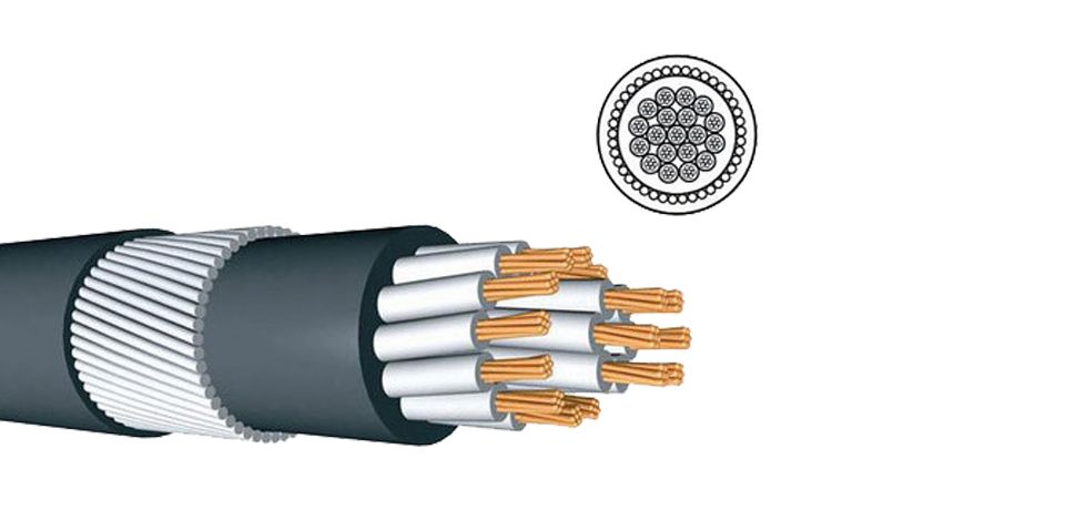 solid copper conductor insulation PVC sheath armored control cable