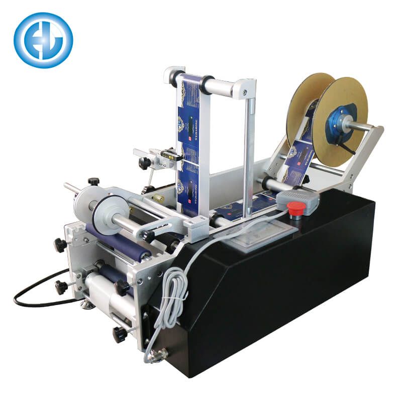 semi autoamtic round bottle labeling machine, Manual wine bottle label machine