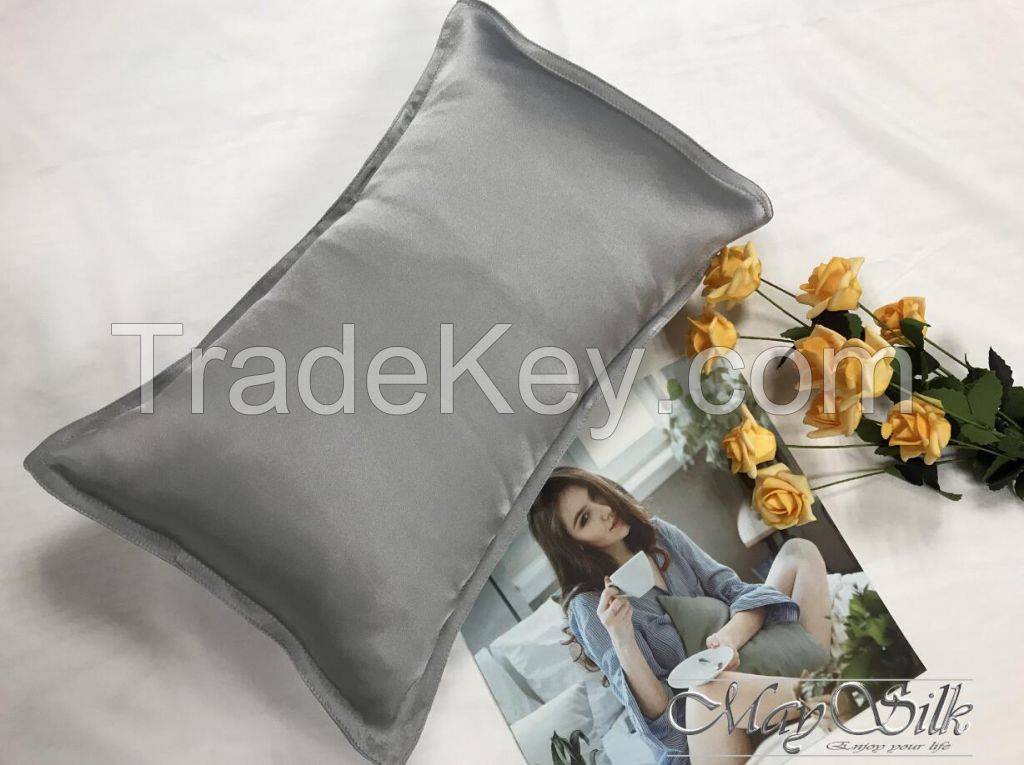 16mm mulberry silk pillowcase with zipper opening high quality low MOQ