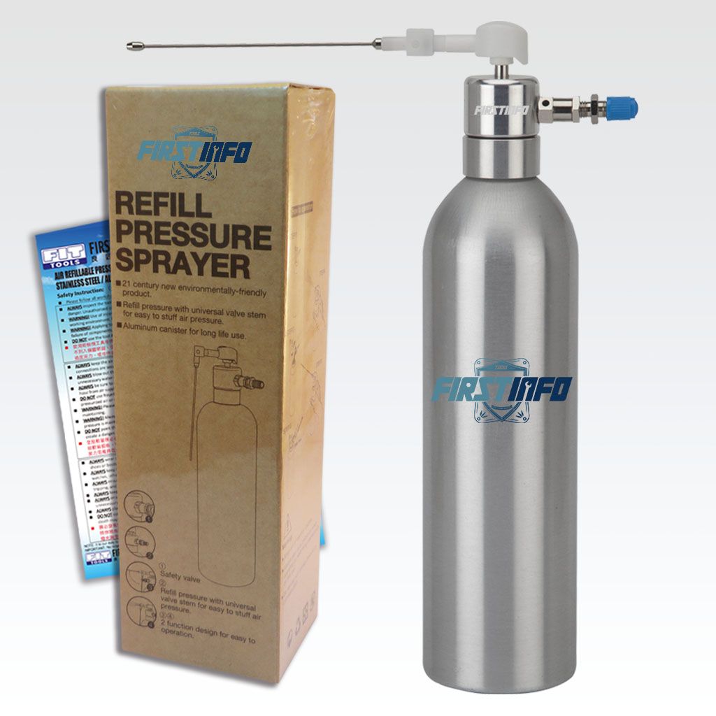 FIRSTINFO Aluminum Can Air / Pneumatic Refillable Pressure Sprayer