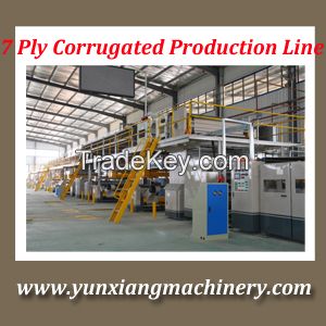 7 ply corrugated cardboard production line