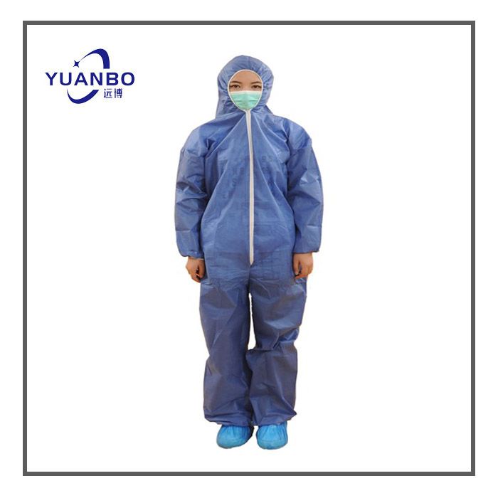 Hooded Disposable Coveralls With Elastic Wrists And Ankles