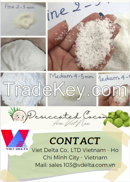HIGH FAT DESICCATED COCONUT - HIGH QUALITY - CHEAP PRICE - HOT SALES - FROM VIETNAM - VIET DELTA