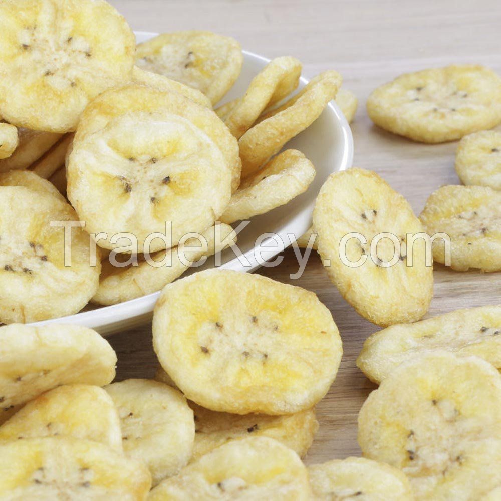 Wholesale Export Low Fat Banana Chips Dried Fruit Nature Fruits