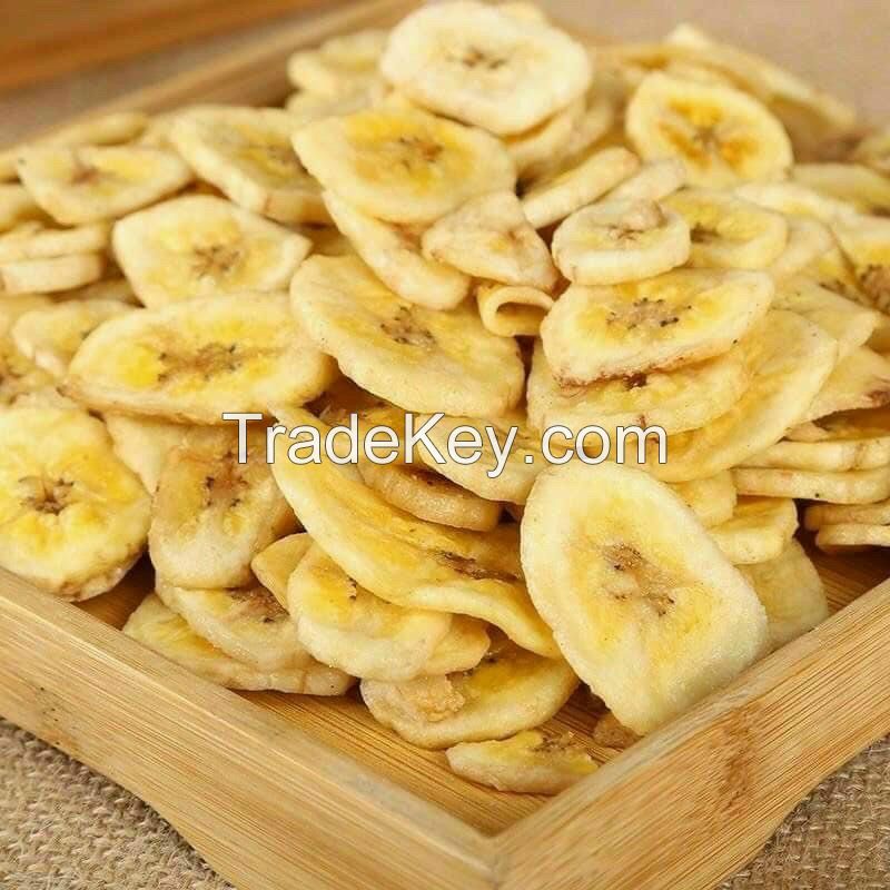 Natural freeze dried banana Chips dry fruit food organic banana chips from Vietnam