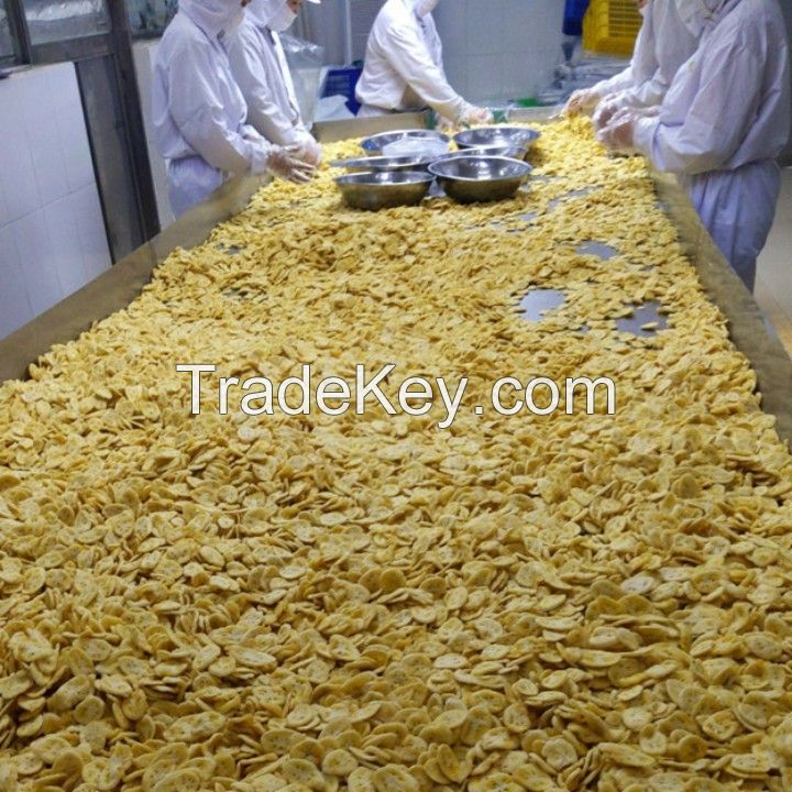 Top of Vietnamese factory 100% organic high quality dried banana chips