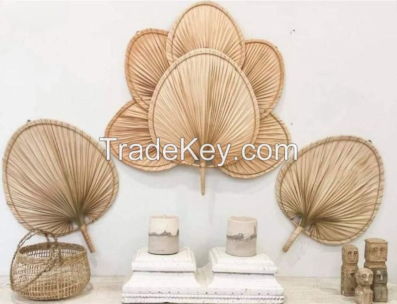 Vietnamese Best Buy for Decoration Natural Palm Leave Fans in Bulk quantity with Good Price