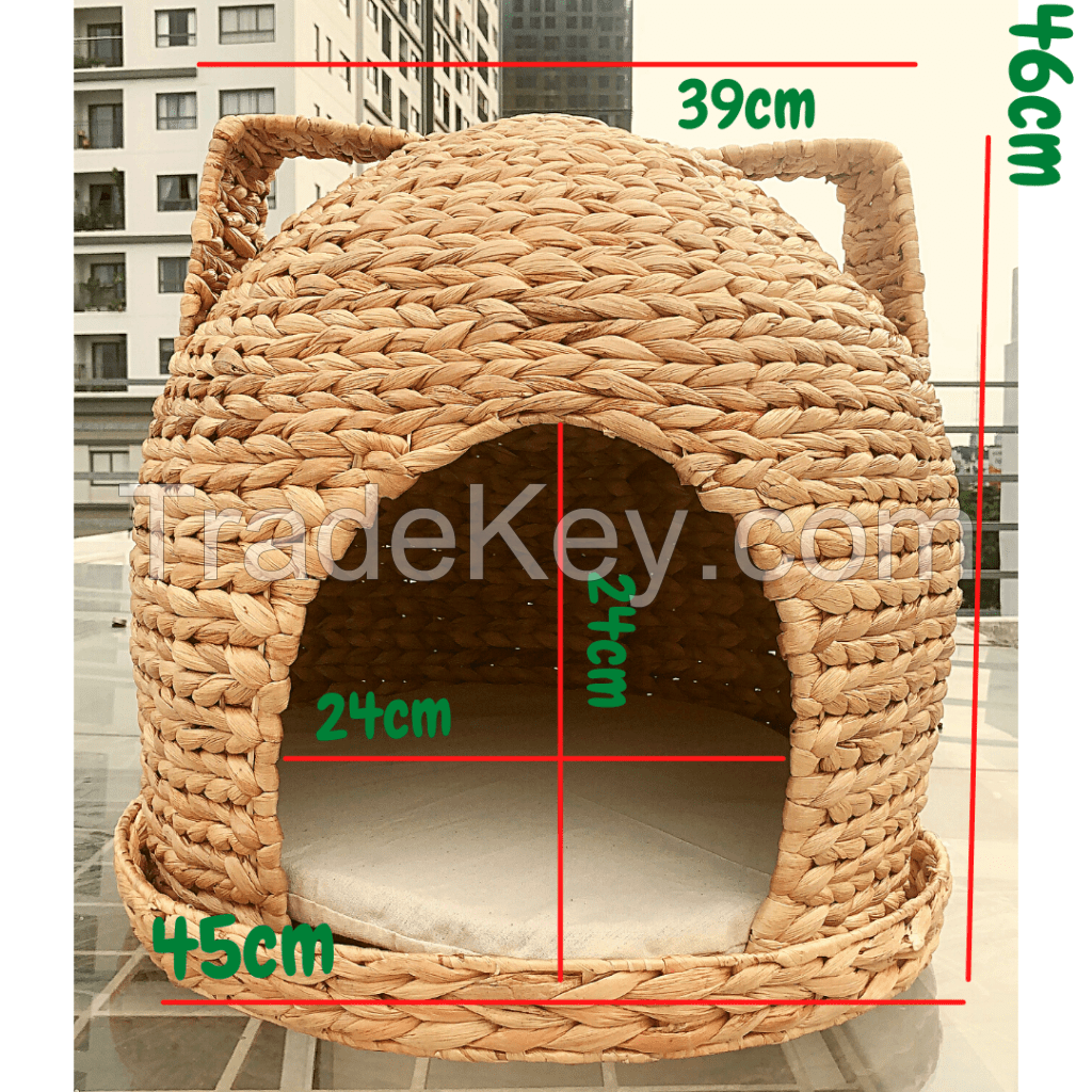 CAT BED HOUSE by RATTAN / From Vietnam, the best choice for your pet