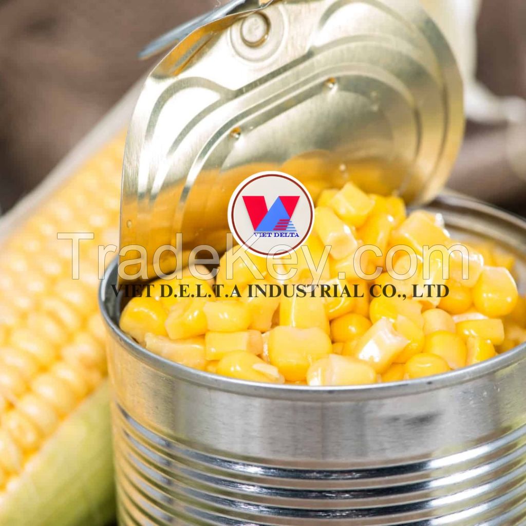 VIETNAMESE FARM-FRESH CANNED CORN - QUALITY ASSURED AND PACKED IN VIETNAM, PERFECT FOR HOME AND COMMERCIAL USE