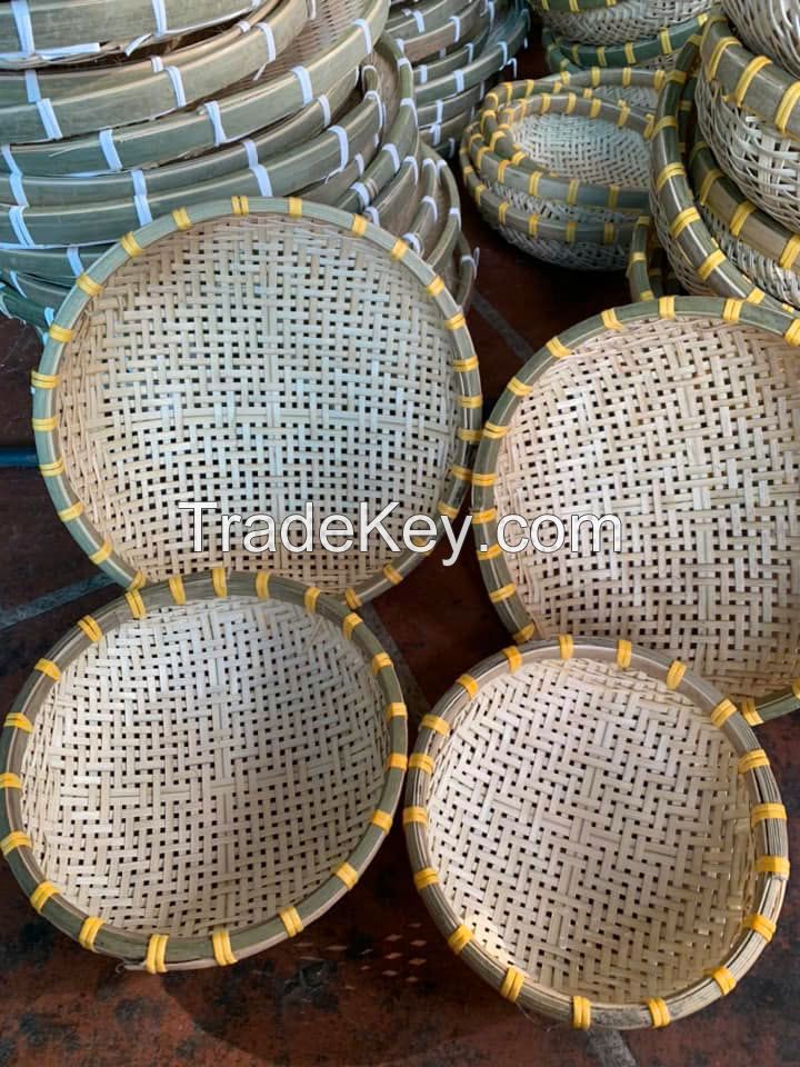 HANDCRAFTED BAMBOO BASKET / NATURAL & ECO-FRIENDLY STORAGE / MADE IN VIETNAM