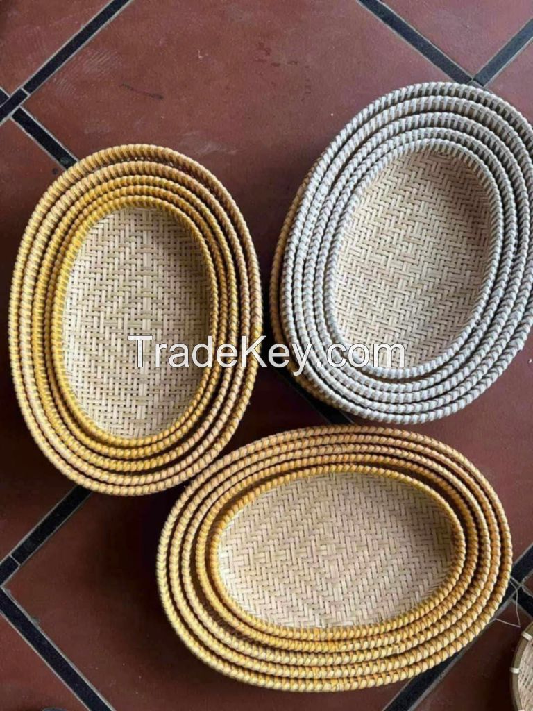 HANDCRAFTED BAMBOO BASKET / NATURAL & ECO-FRIENDLY STORAGE / MADE IN VIETNAM