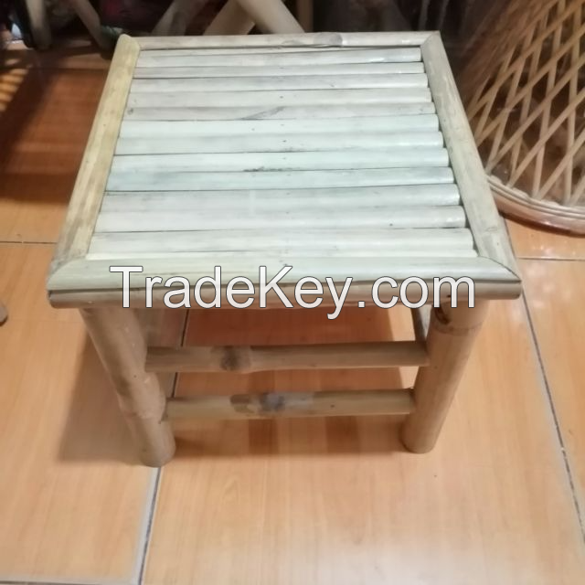 NATURAL BAMBOO STOOL / HANDCRAFTED AND DURABLE / MADE IN VIETNAM