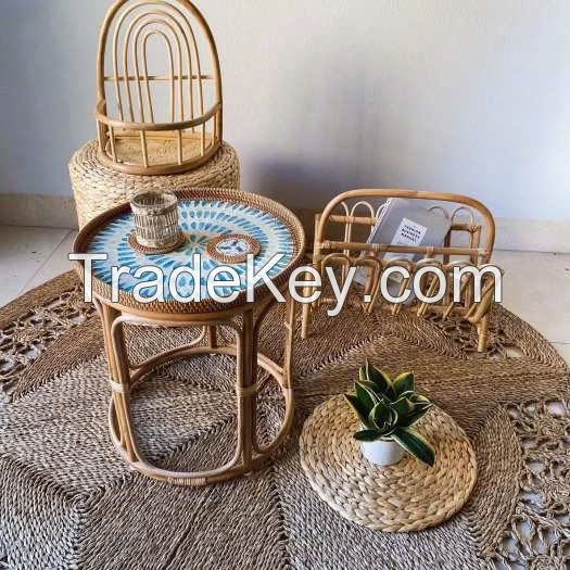 SIRENA NATURAL RATTAN TABLE / ELEGANT AND HANDCRAFTED DESIGN / MADE IN VIETNAM