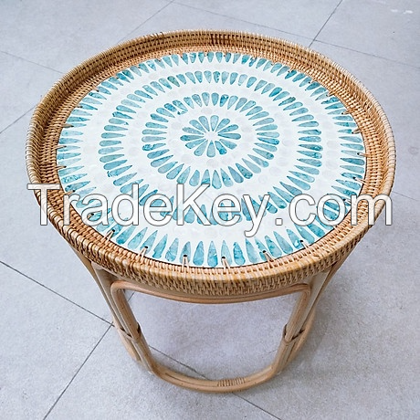 SIRENA RATTAN LIVING ROOM TABLE / NATURAL BEAUTY AND CHARM / MADE IN VIETNAM