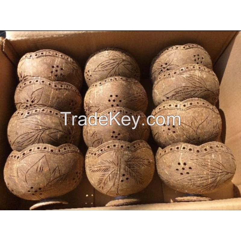 ECO COCONUT PLANTER SHELLS / SUSTAINABLE POTS FOR PLANTING / MADE IN VIETNAM