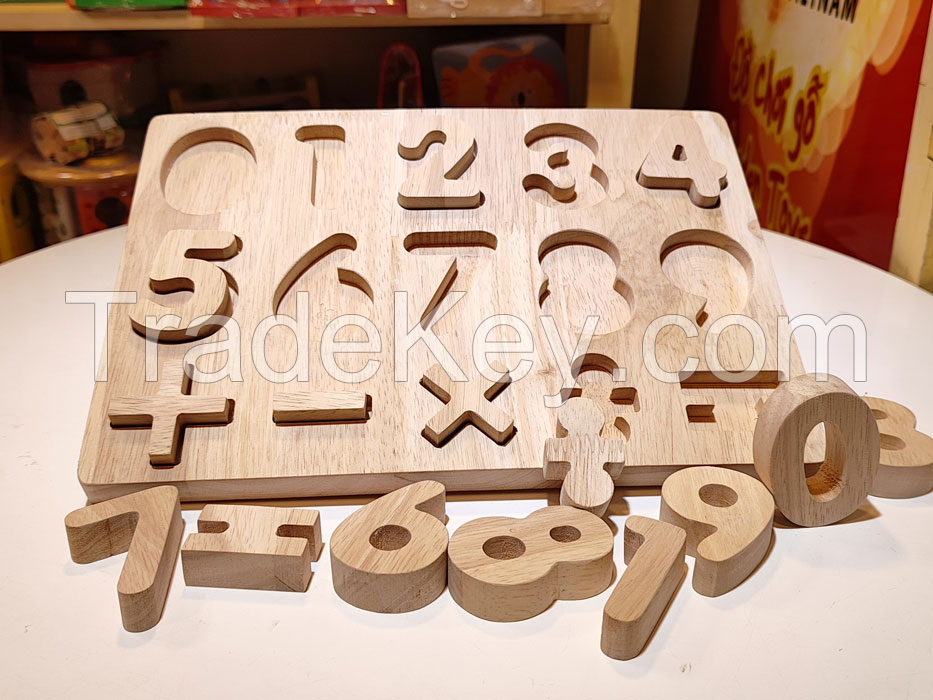 HANDMADE WOODEN ABC LETTERS / EARLY LEARNING TOOL / MADE IN VIETNAM