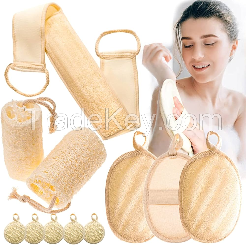 ORGANIC LOOFAH SHOWER SPONGE SET / ECO-FRIENDLY & DEEP CLEANSING / BEST VALUE FOR BULK ORDERS / MADE IN VIETNAM 