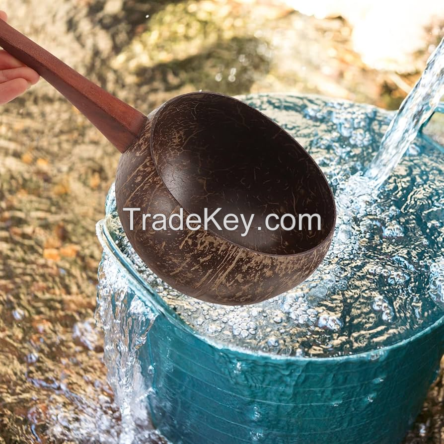 NATURAL COCONUT WATER SCOOP / HANDCRAFTED FROM COCONUT SHELLS / MADE IN VIETNAM