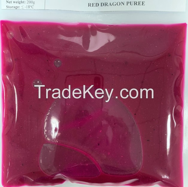 VIBRANT AND SWEET DRAGON FRUIT PUREE / TROPICAL ESSENCE / NATURAL GOODNESS / MADE IN VIETNAM