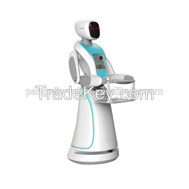 AI robotic waiter  humanoid  service robot waiter for hotel, hospitality, healthcare