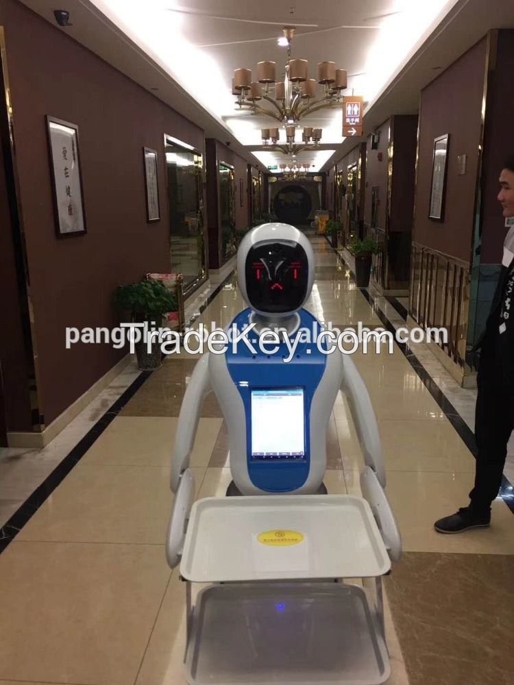 AI robotic waiter  humanoid  service robot waiter for hotel, hospitality, healthcare