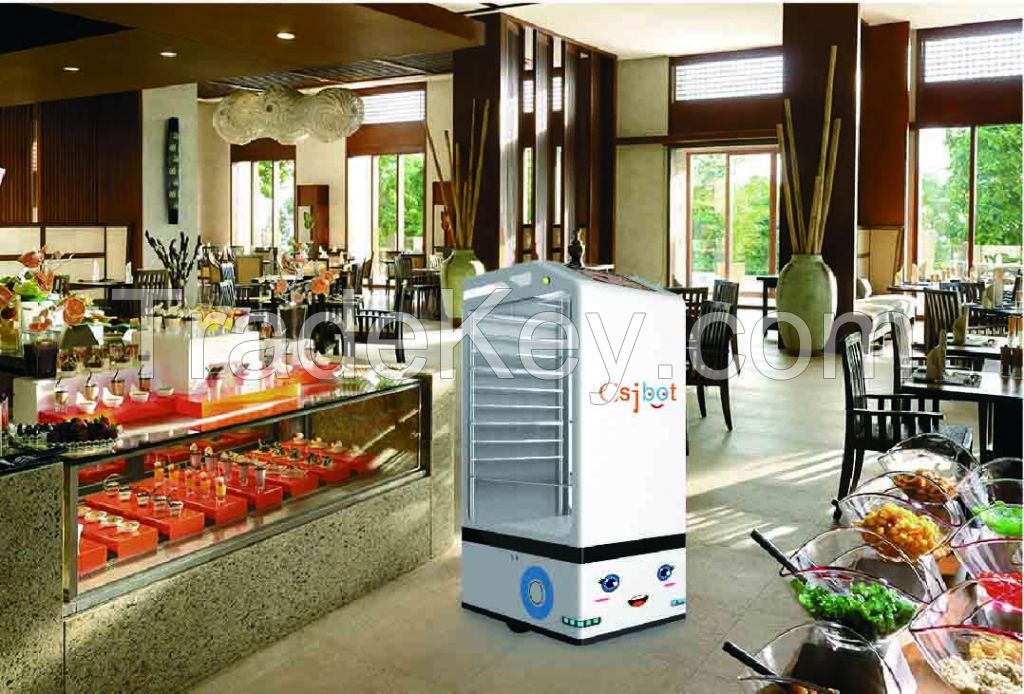 Smart cart Robot Waiter food delivery Robot in Restaurant and Cafe