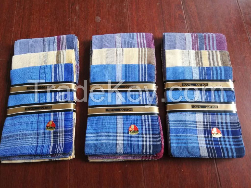 Cheap wholesale stripe handkerchief polyester to Kenya