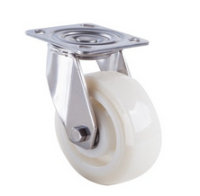 Heavy Duty Stainless Steel Caster With White Nylon Wheel