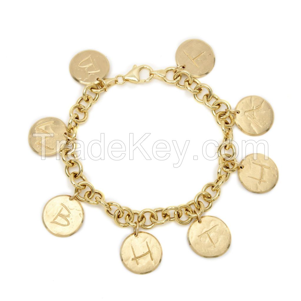 Customized Letter Charm Bracelet