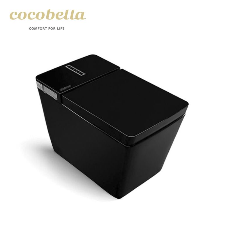 COCOBELLA Luxury style black double siphonic flush smart toilet for bathroom