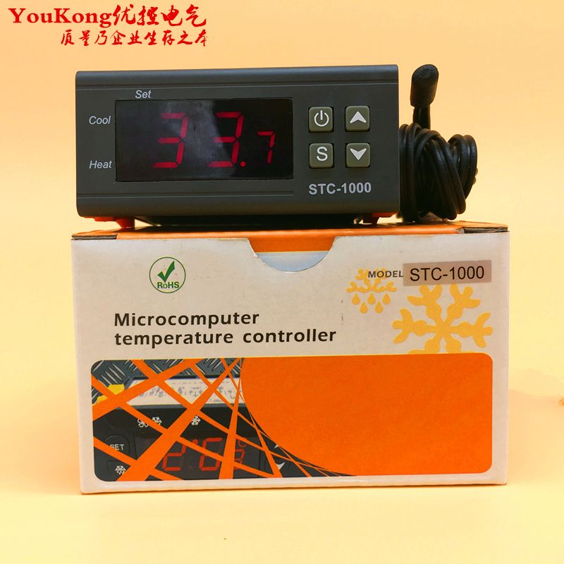 Dual Heating/refrigeration Plug In Temperature Controller/Thermostat for Frozen Food Freezer with compressor STC-1000