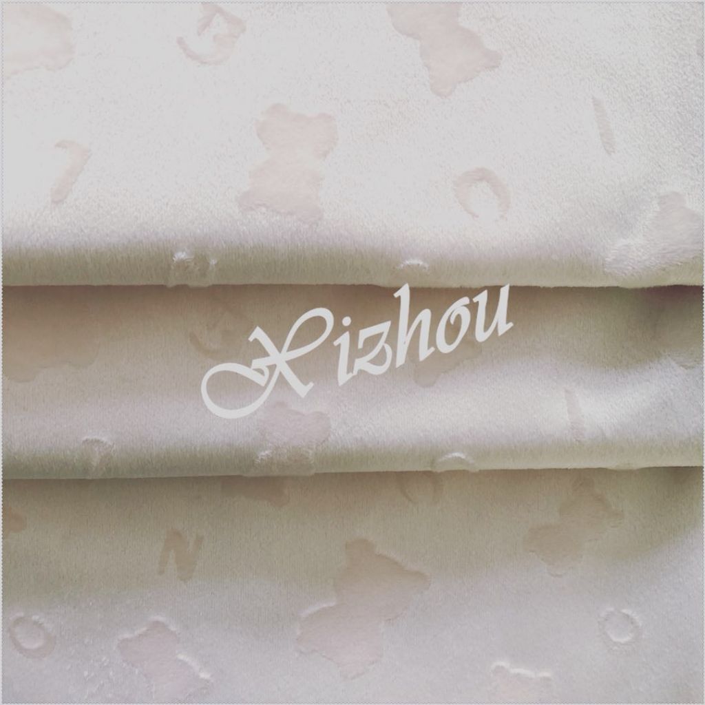 polyester super soft burnout printed fabric for blanket home textile toy bed