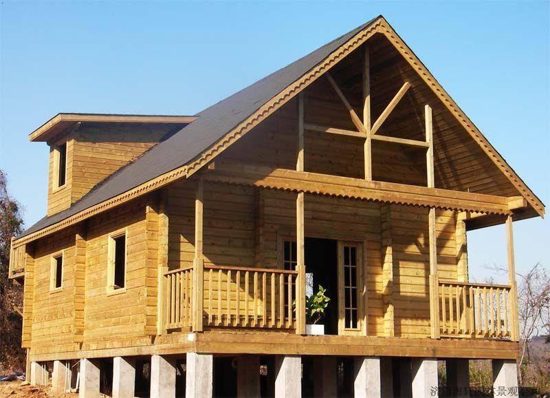 Luxury Light Prefabricated Steel Structure Wooden Villa