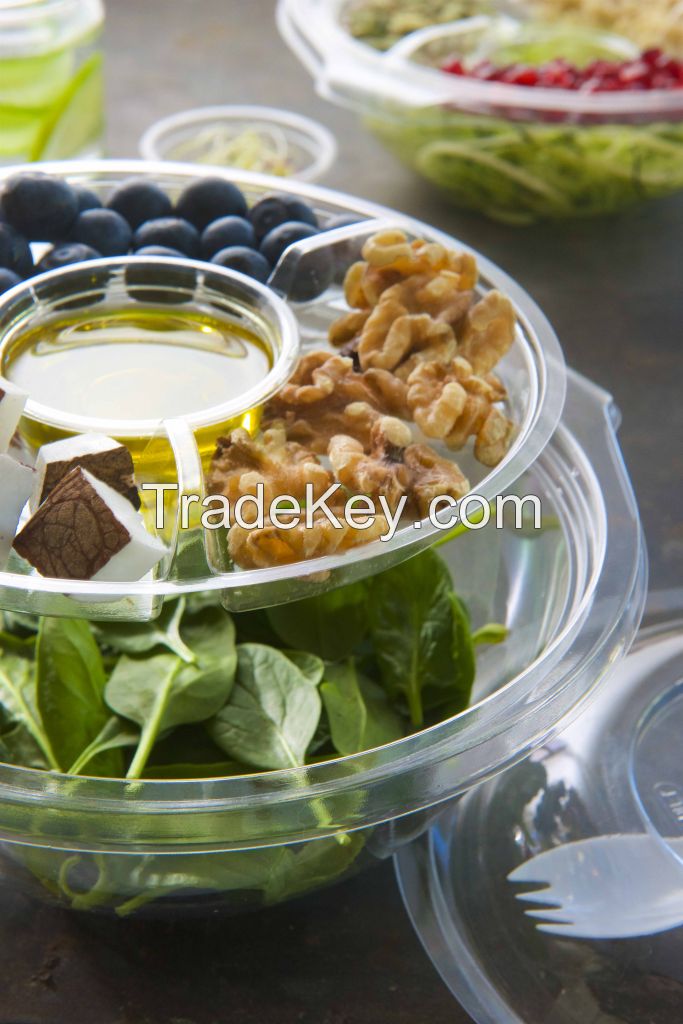 Clear'nbol All-in-1 Round Salad Bowls