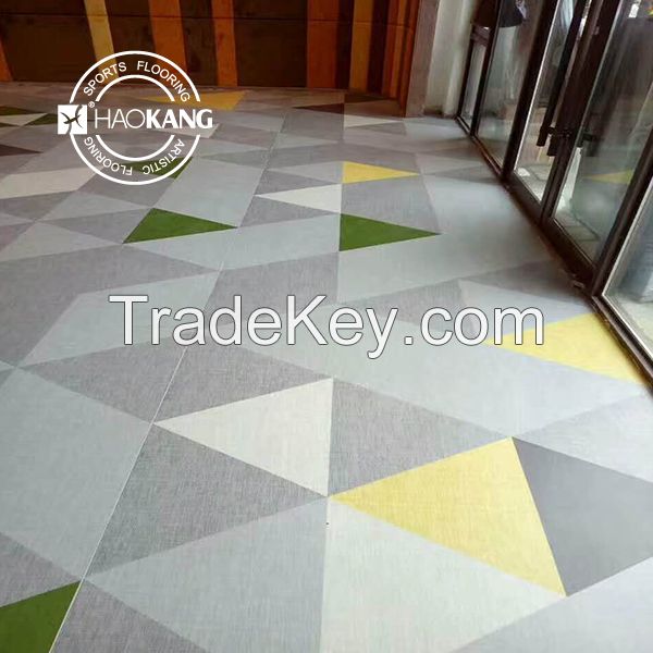 commercial use roll type creative plastic flooring