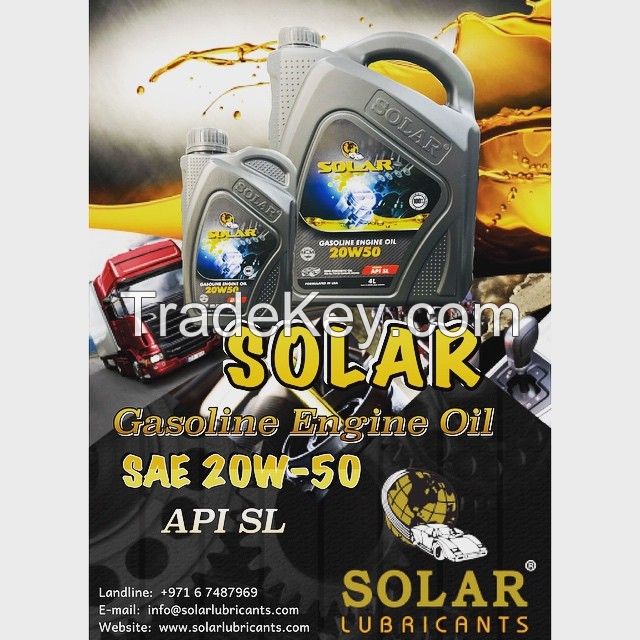 Solar Gasoline Engine Oil SAE 20W-50 API SL