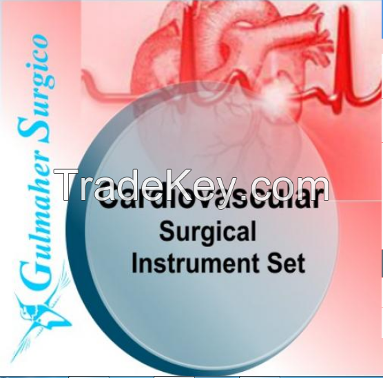 Cardiovascular surgical instrument set - Basic with Trays.