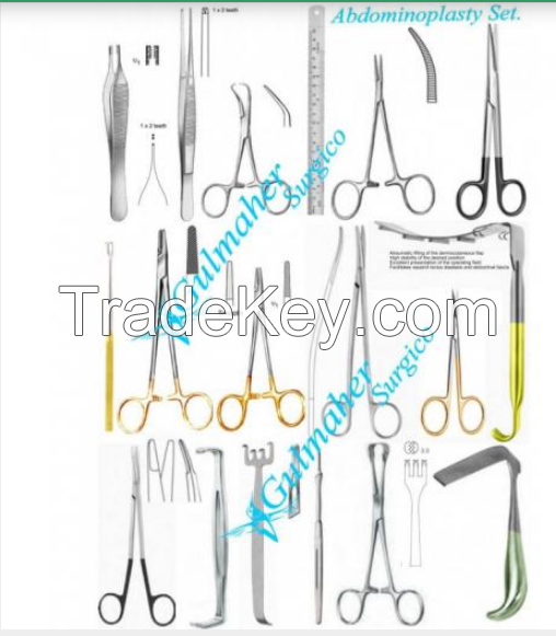 Abdominoplasty Surgery Instruments Set.