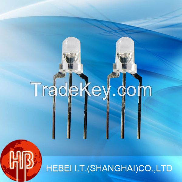 3mm Bi-color Led Diode Red and Pure Green 330RG5D-CC