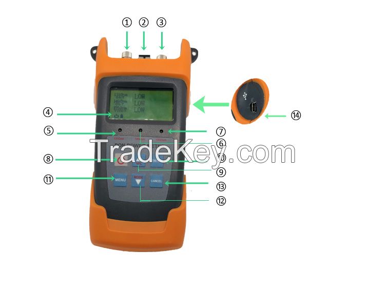 Handheld factory price FTTH power meter PON optic power meter price/power meter fiber optic